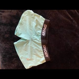 Spyder shorts, seafoam color